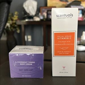 Overnight Toning Body Cream & Vitamin C Facial Serum